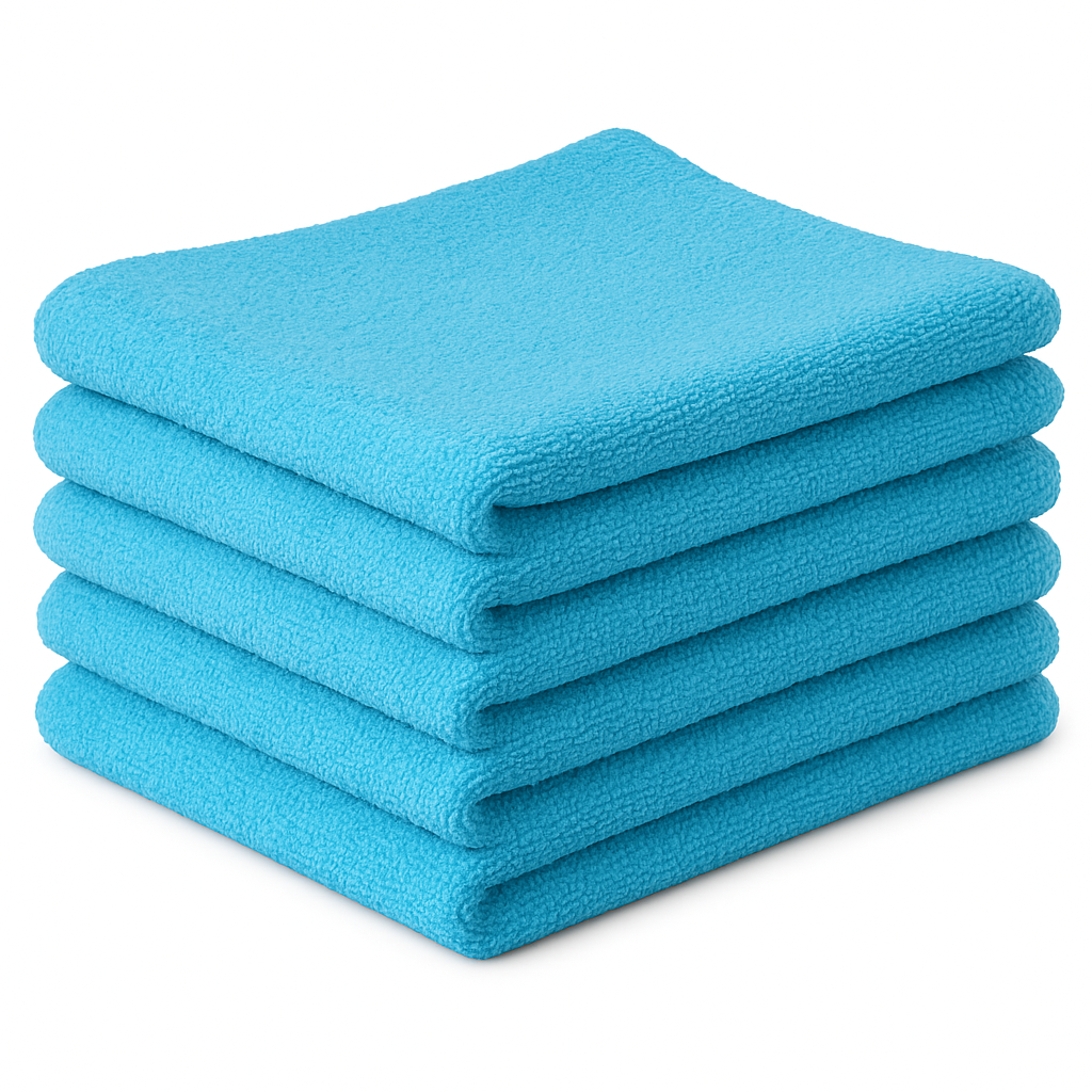 CRIJNS - Glass Towel met OEKO-TEX® certificaat - 40x40cm - Blue - 5-Pack