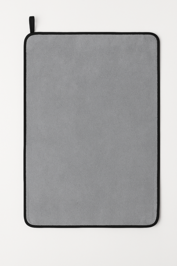 KENOTEK – Droogdoek – Grey With Black Edge – 50x70cm – 600GSM