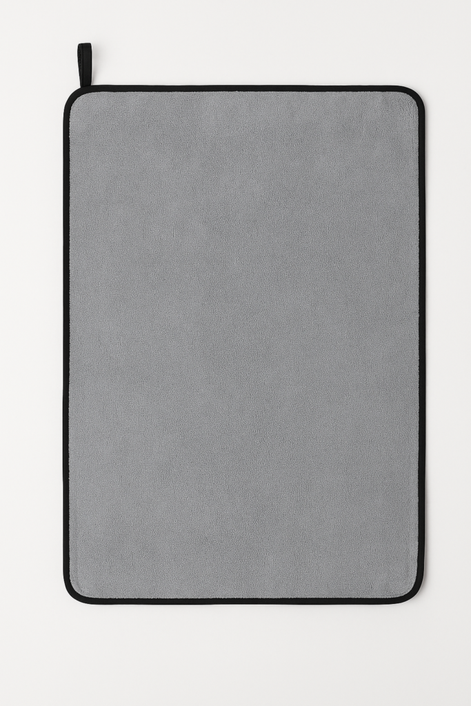 KENOTEK - Droogdoek - Grey With Black Edge - 50x70cm - 600GSM