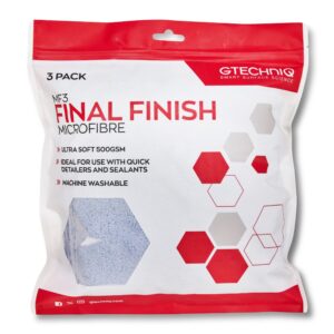 GTECHNIQ - MF3 - Final Finish Microfibre - 550gsm - 40x40cm - 3-Pack