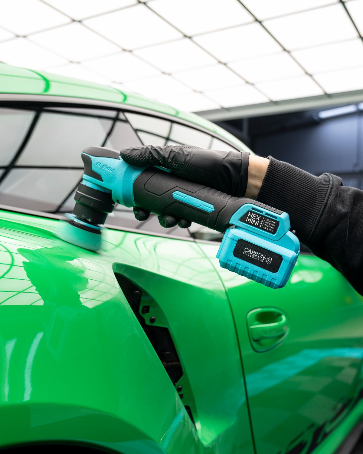 CARBON COLLECTIVE - Hex Mini Machine Polisher - Rotary / Dual Action Battery Polisher Kit