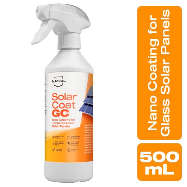 NASIOL – SolarCoat GC – Advanced Nano Coating For Tempered Glass Solar Panels – 500ml