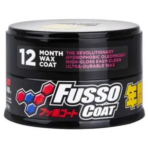 Soft99 – Fusso Coat Wax – 12 Months Protection For Light Colored Vehicles – 200ml – Black