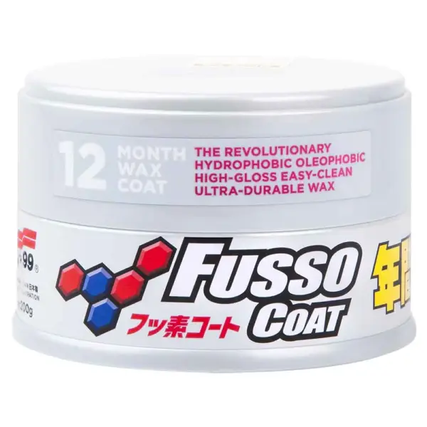 Soft99 – Fusso Coat Wax – 12 Months Protection For Light Colored Vehicles – 200ml – White