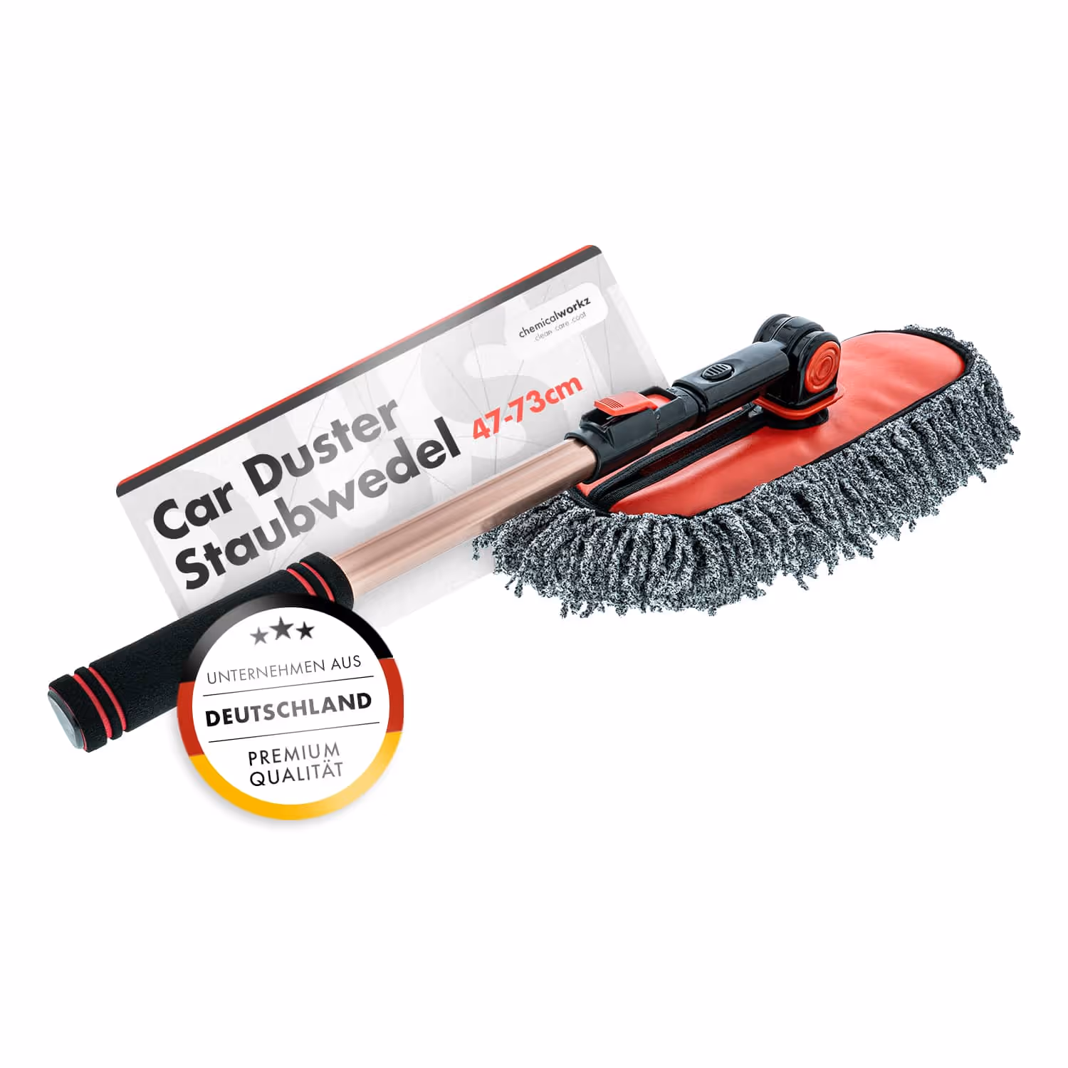 ChemicalWorkz® - Car Duster - Telescopische Microvezel Stoffenpluim Tot 73cm Lengte