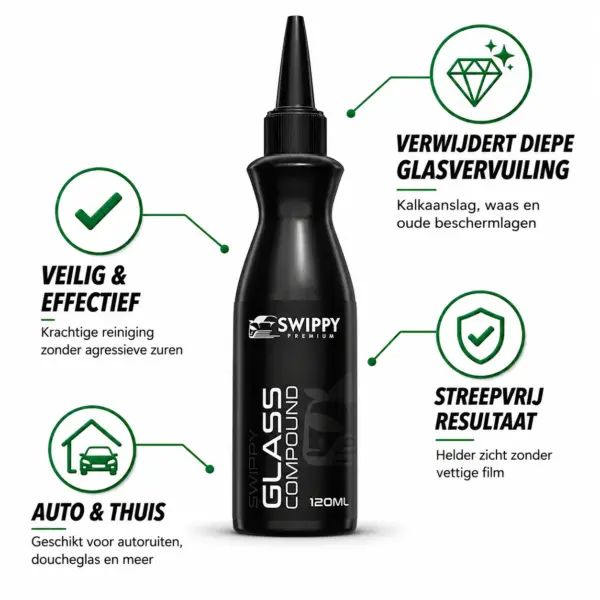 SWIPPY – Glass Compound – Polijstmiddel Voor Glas – 120ml