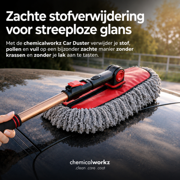 ChemicalWorkz® – Car Duster – Telescopische Microvezel Stoffenpluim Tot 73cm Lengte