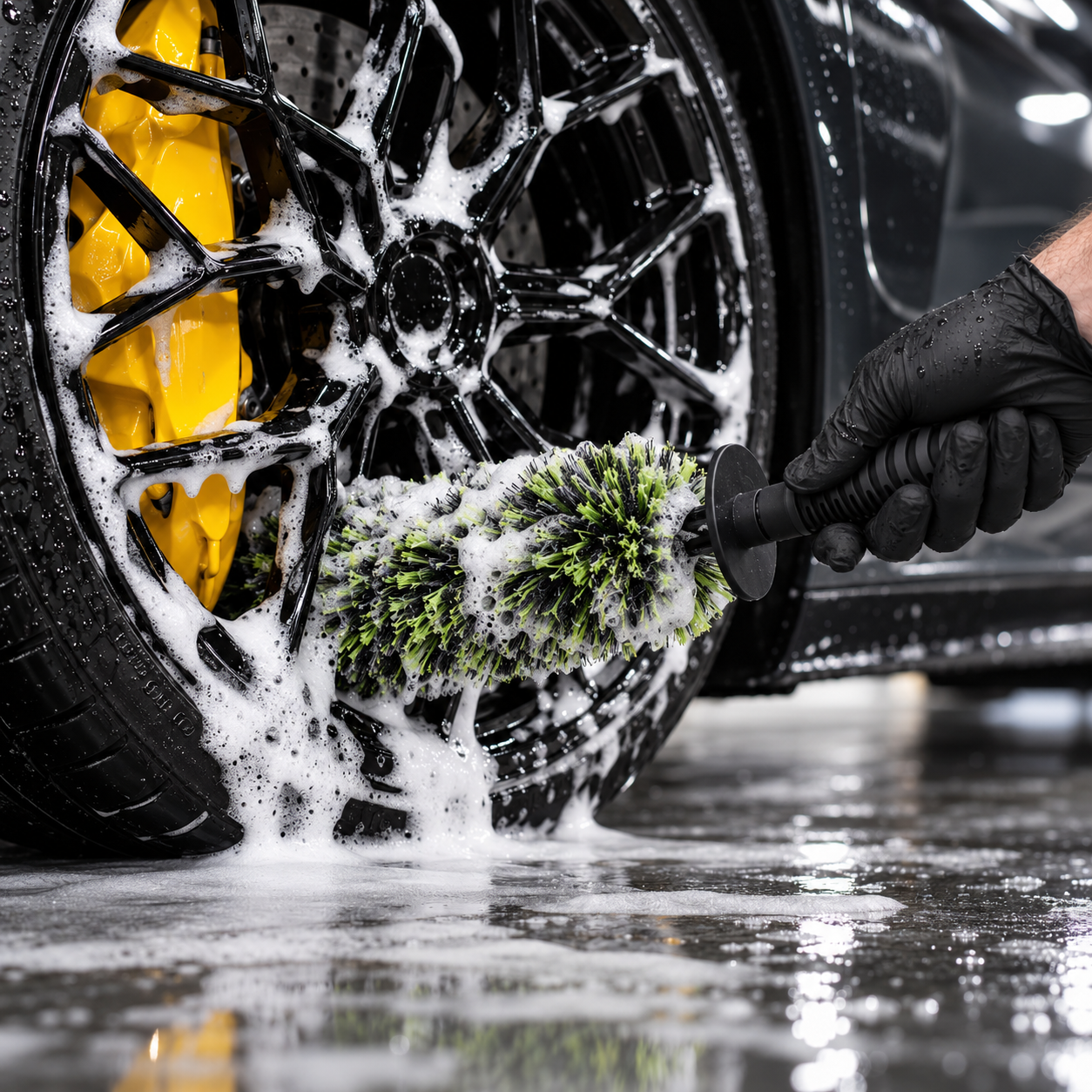 CRIJNS - Flexible Wheel Brush - Hybrid 2027 Technology - Flexibele Spatvrije Velgenborstel - 47cm