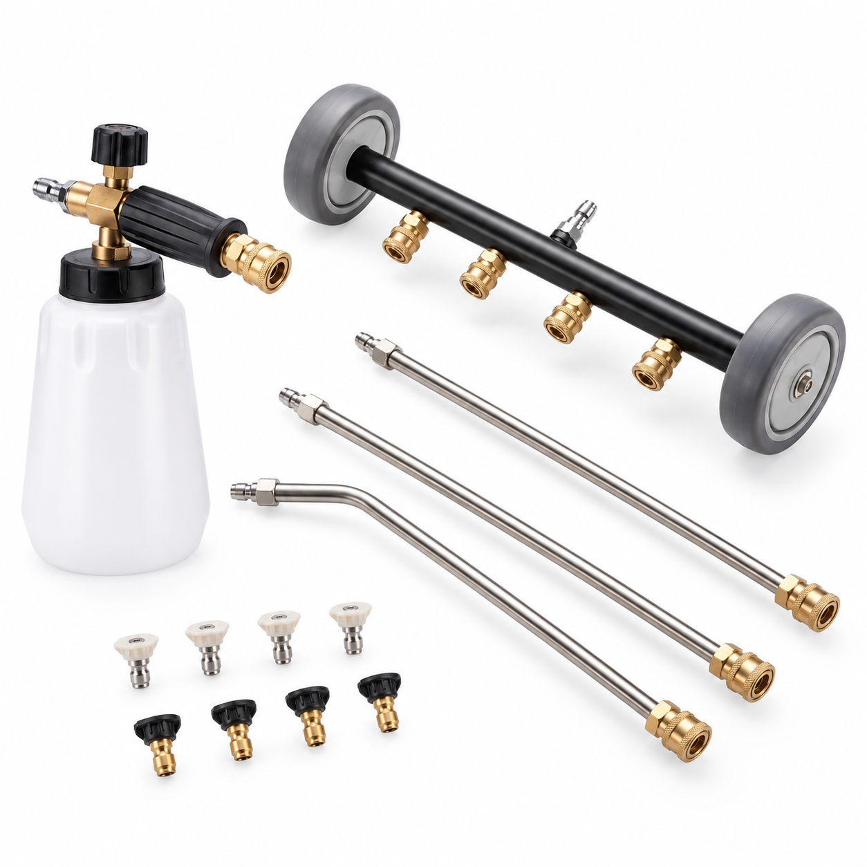 CRIJNS - PRO - Chassis Cleaner Low With Foam Cannon 2-In-1 - Diverse koppelingen naar keuze