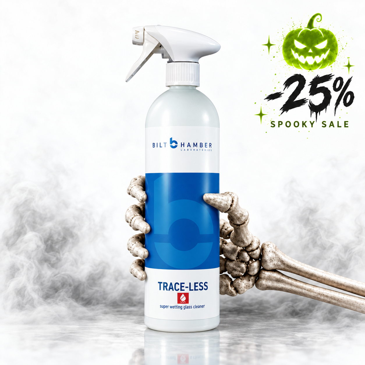 Bilt Hamber - Trace-Less - Super Wetting Glass Cleaner - 1000ml - HALLOWEEN