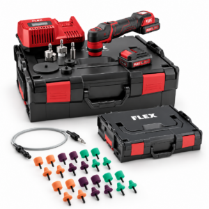 FLEX - PXE 80-EC Polijstset + FS 140 Flexibele As + Pads & Hardcase - 24-delige Set