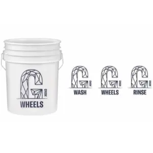 GYEON – Wash Bucket Stickers Set – WASH – RINSE – WHEELS