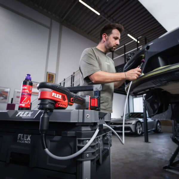 FLEX – PXCE 18-EC SET – 18V Accu Polijstmachine Roterend & Excentrisch 30-75mm (PRE-ORDER) levering Januari 2027